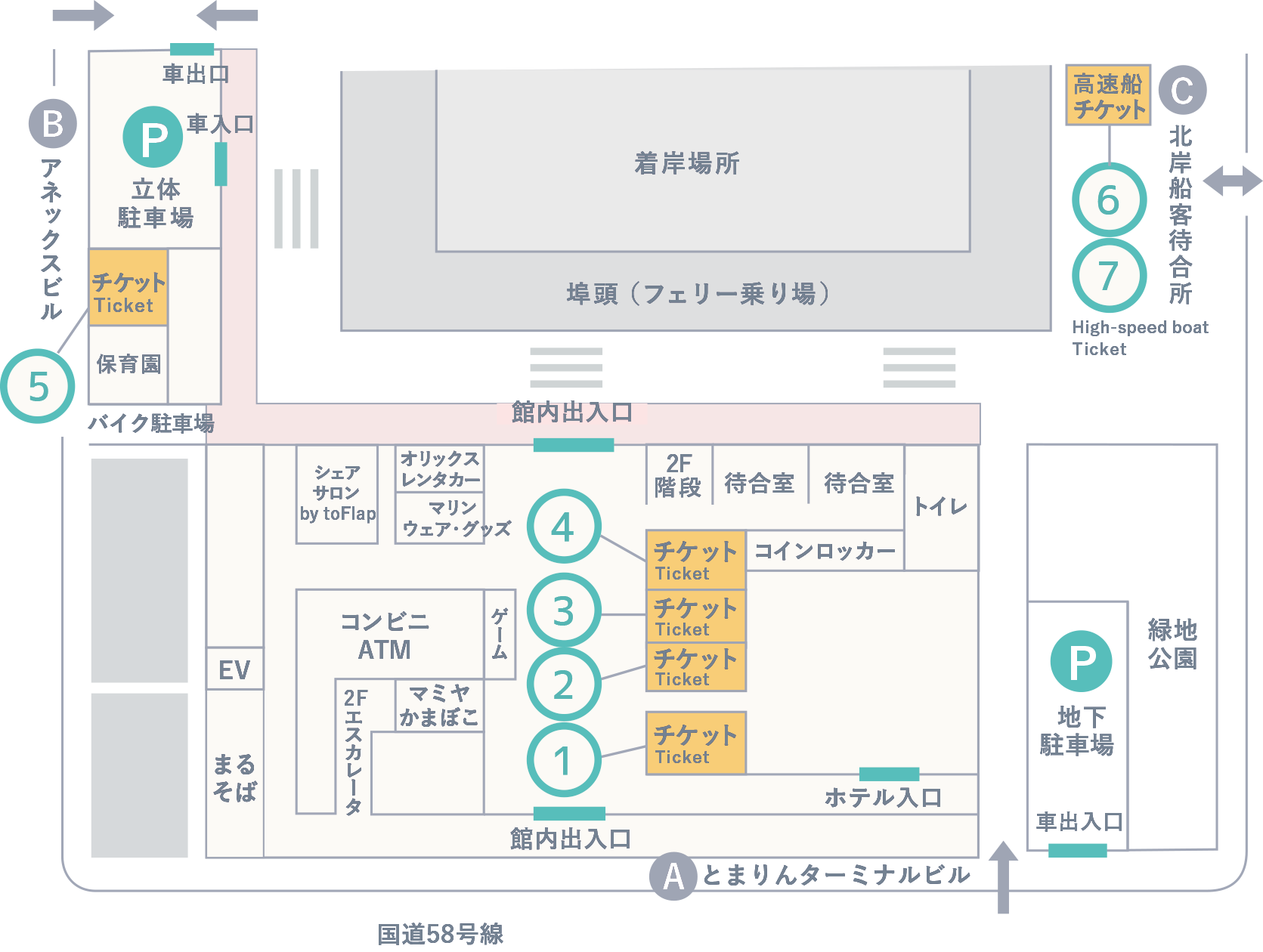 館内ガイド・1F