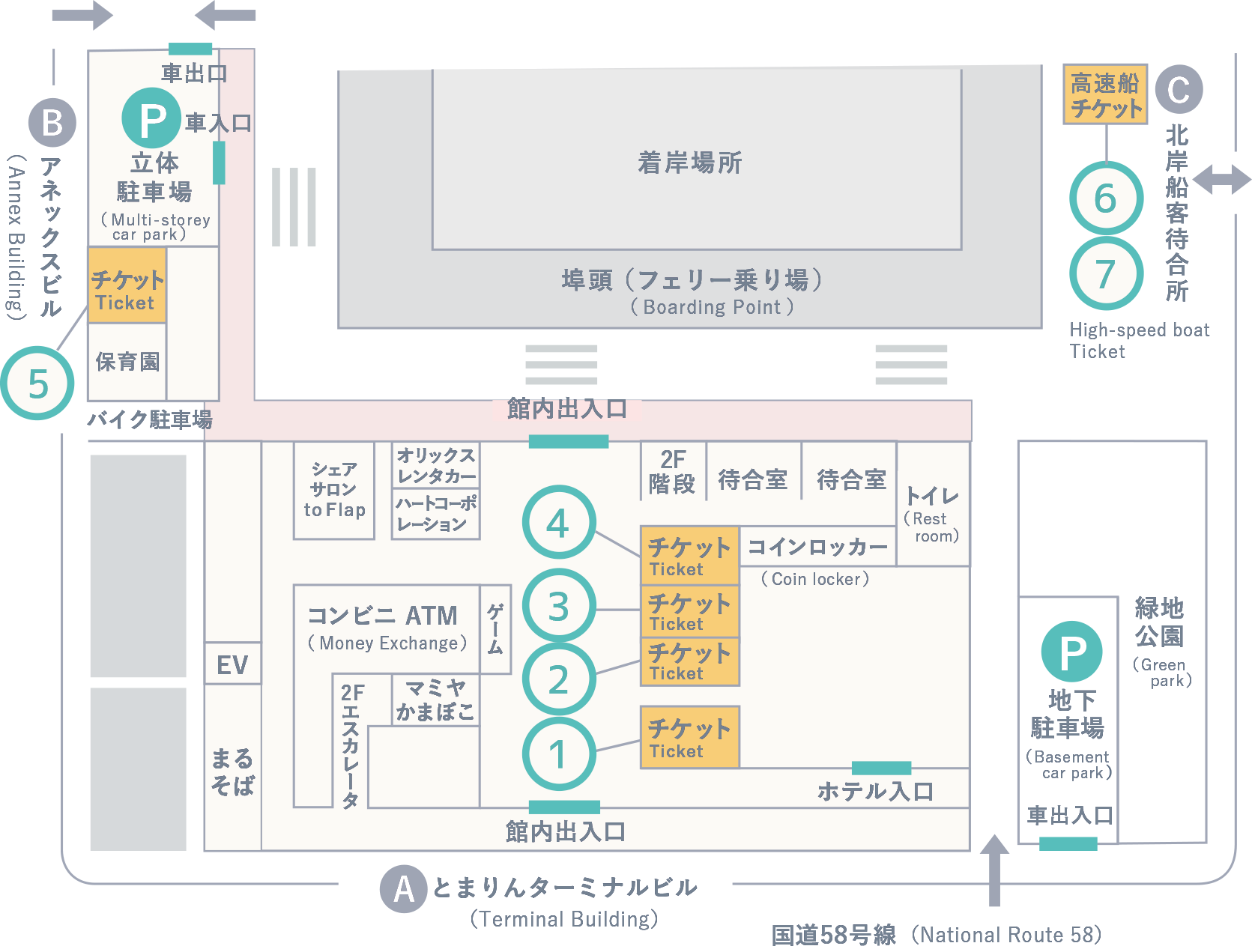 館内ガイド・1F